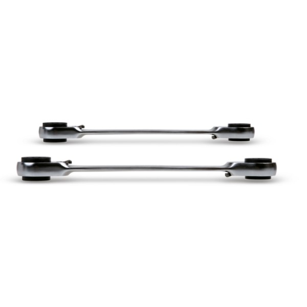 BETA 2-Piece Ratchet Spanner Set, 8 x 10/12 x 13 mm, 16 x 17/18 x 19 mm, Chrome Vanadium