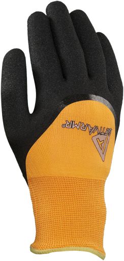 Ansell ActivArmr 97-011 Black, Orange Acrylic, Polyester Polyester (Liner), Acrylic Work Gloves, Size 10, Nitrile