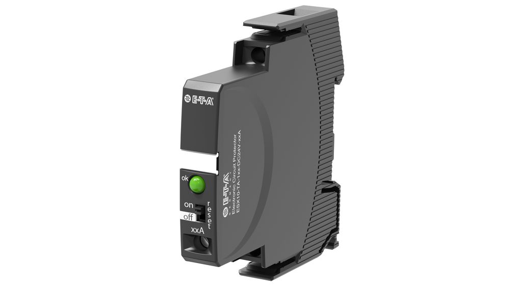 ETA Electronic Circuit Breaker 10A 24V ESX10-TA-100, DIN Rail