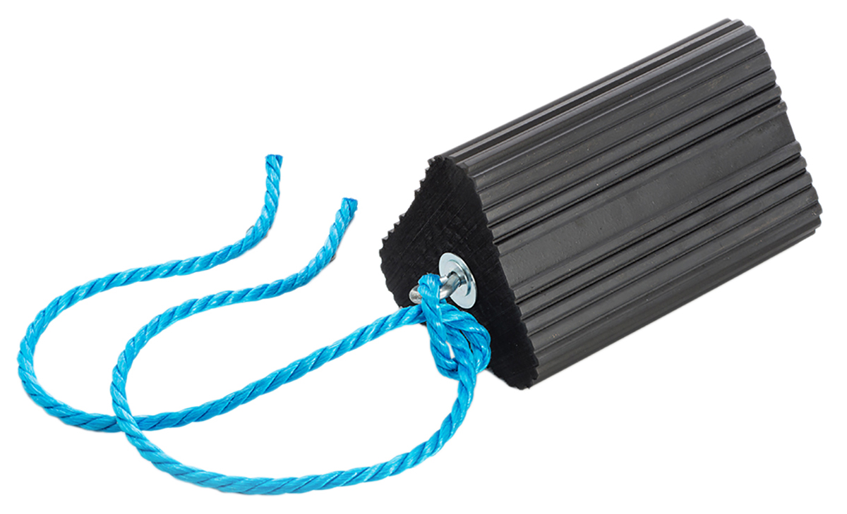 RS PRO Rubber Wheel Chock, 250 mm x 150mm x 170 mm