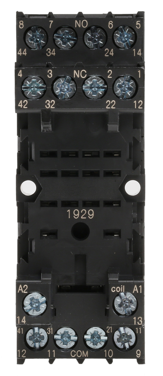TE Connectivity 14 Pin 240V ac DIN Rail Relay Socket, for use with PT5 Series