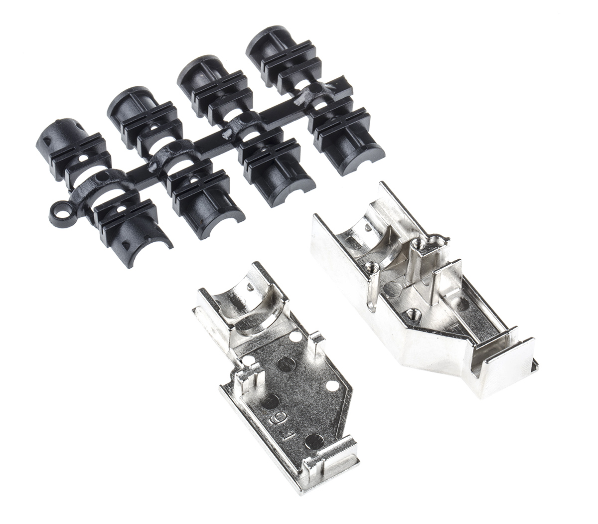 MH Connectors MHDCMR Series Zinc Right Angle D Sub Backshell, 9 Way, Strain Relief