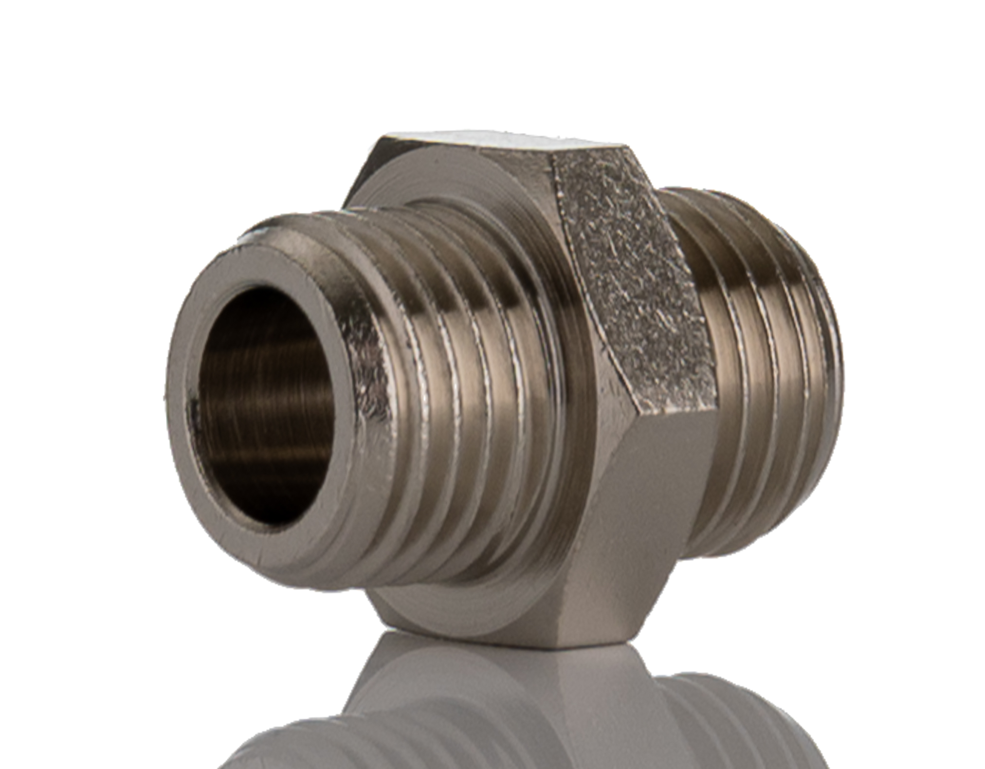 RS PRO Brass Pipe Fitting, Straight Threaded Nipple, Male BSPP 1/4in to Male BSPP 1/4in