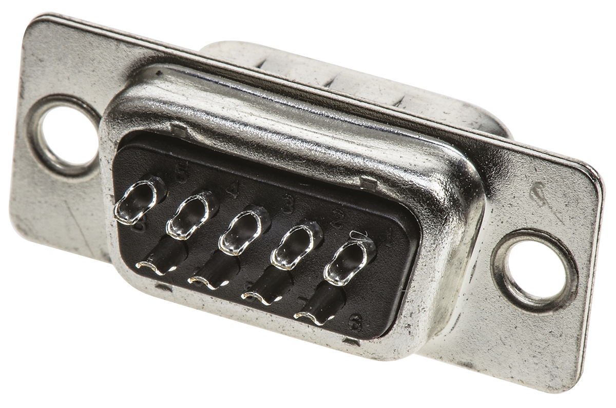 TE Connectivity Amplimite HD-20 9 Way Panel Mount D-sub Connector Plug, 2.77mm Pitch