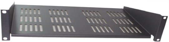 CAMDENBOSS Black Cantilever Shelf, 2U, 20kg Load, 446mm x 280mm