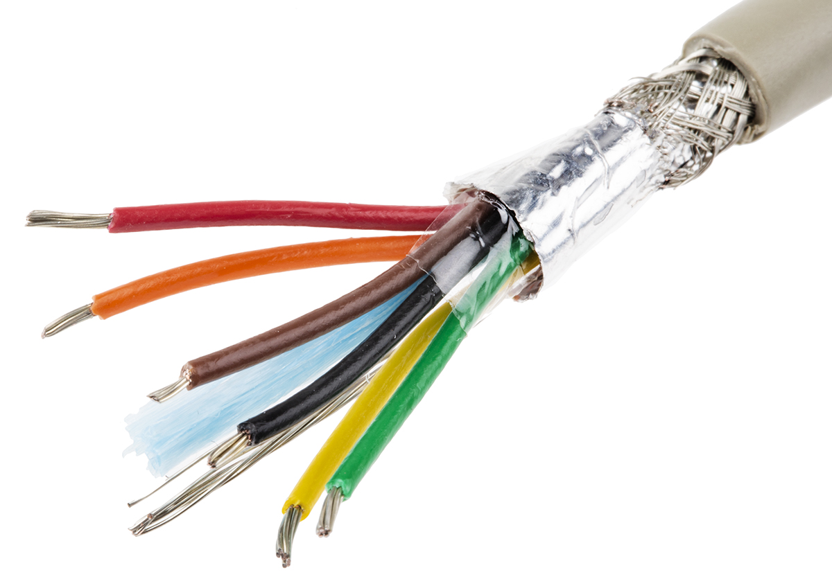 Alpha Wire ProTekt Series Data Cable, 6 Cores, 0.35 mm², Screened, 22 AWG, 50m, Screened Shield