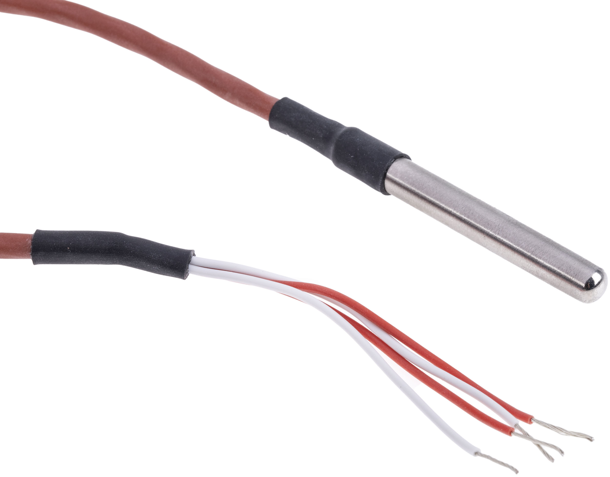 RS PRO PT100 RTD Sensor, 6mm Dia, 50mm Long, 4 Wire, Probe, Class B +200°C Max