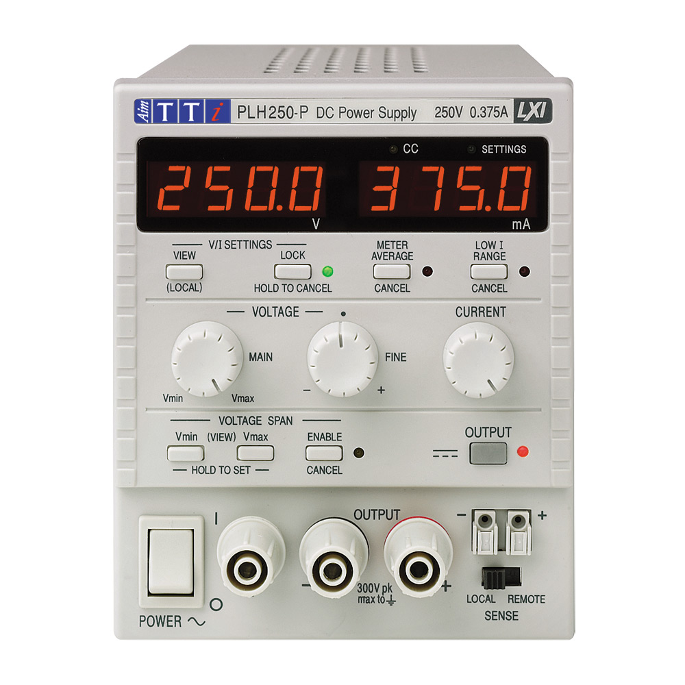 Aim-TTi PLH-P Series Digital Bench Power Supply, 0 → 250V, 0 → 360mA, 1-Output, 94W