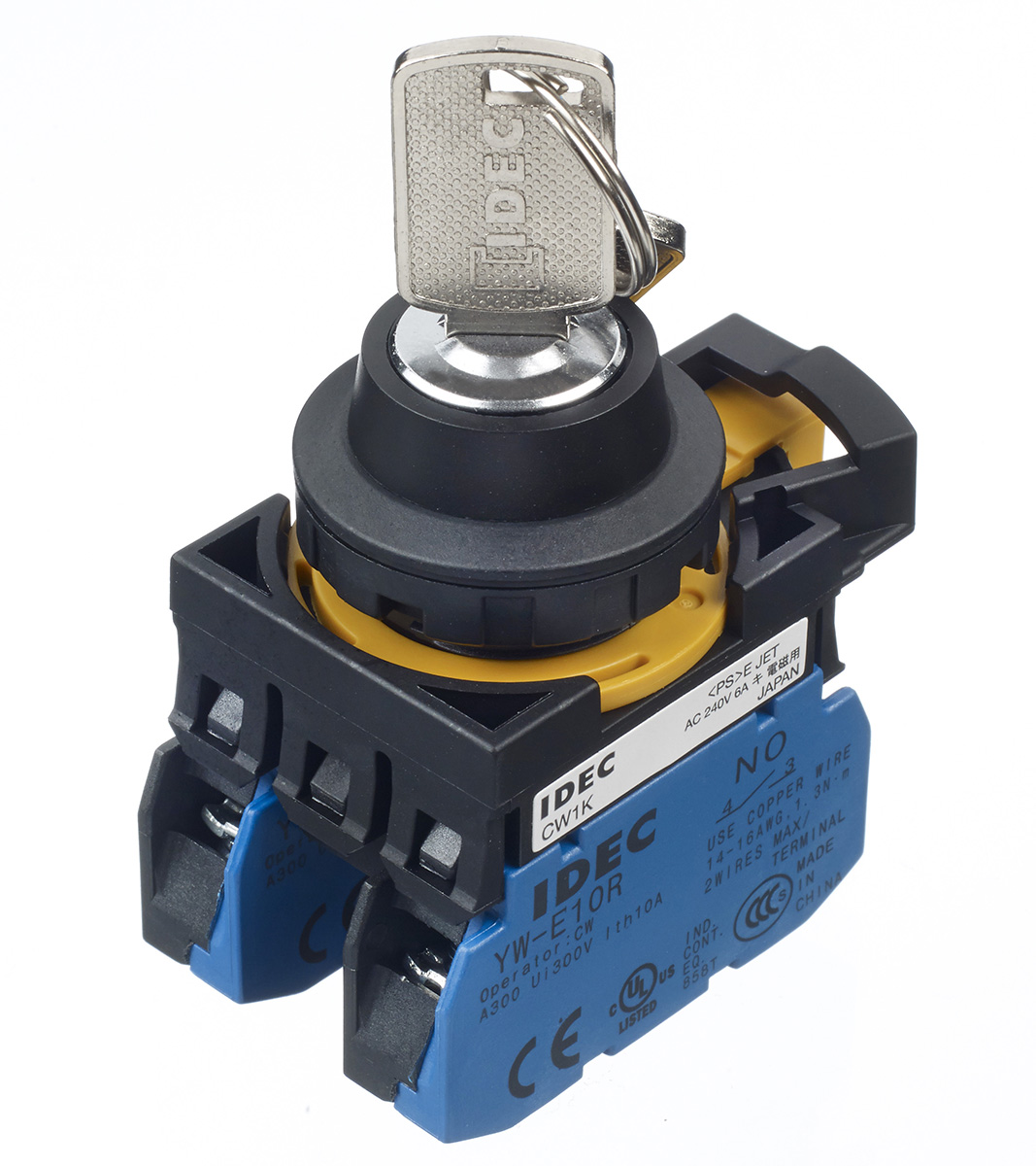 Idec IP66 Key Switch, 2NO 2-Way