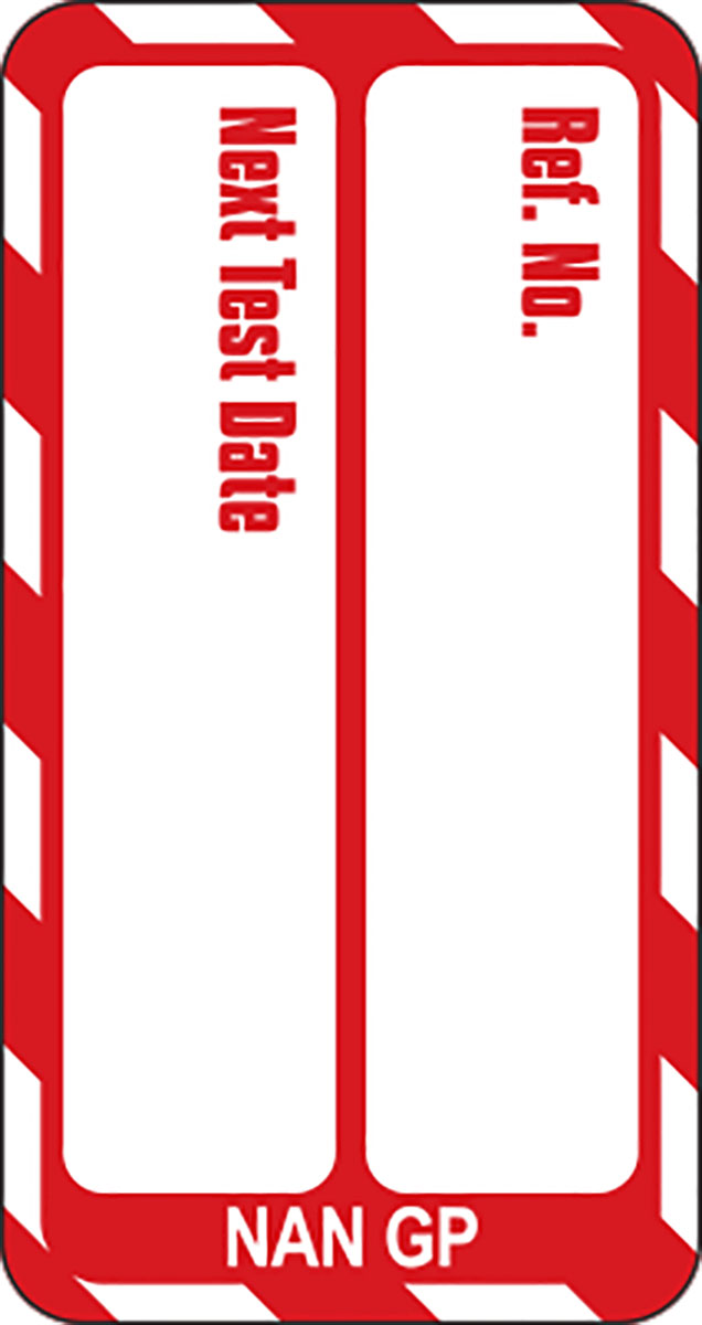 Brady White on Red Safety Inspection Tag, English Language, 20 per Pack