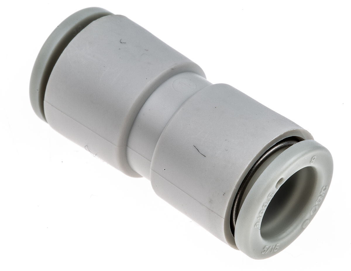 SMC KQ2 Series Straight Tube-to-Tube Adaptor, Push In 8 mm to Push In 8 mm, Tube-to-Tube Connection Style