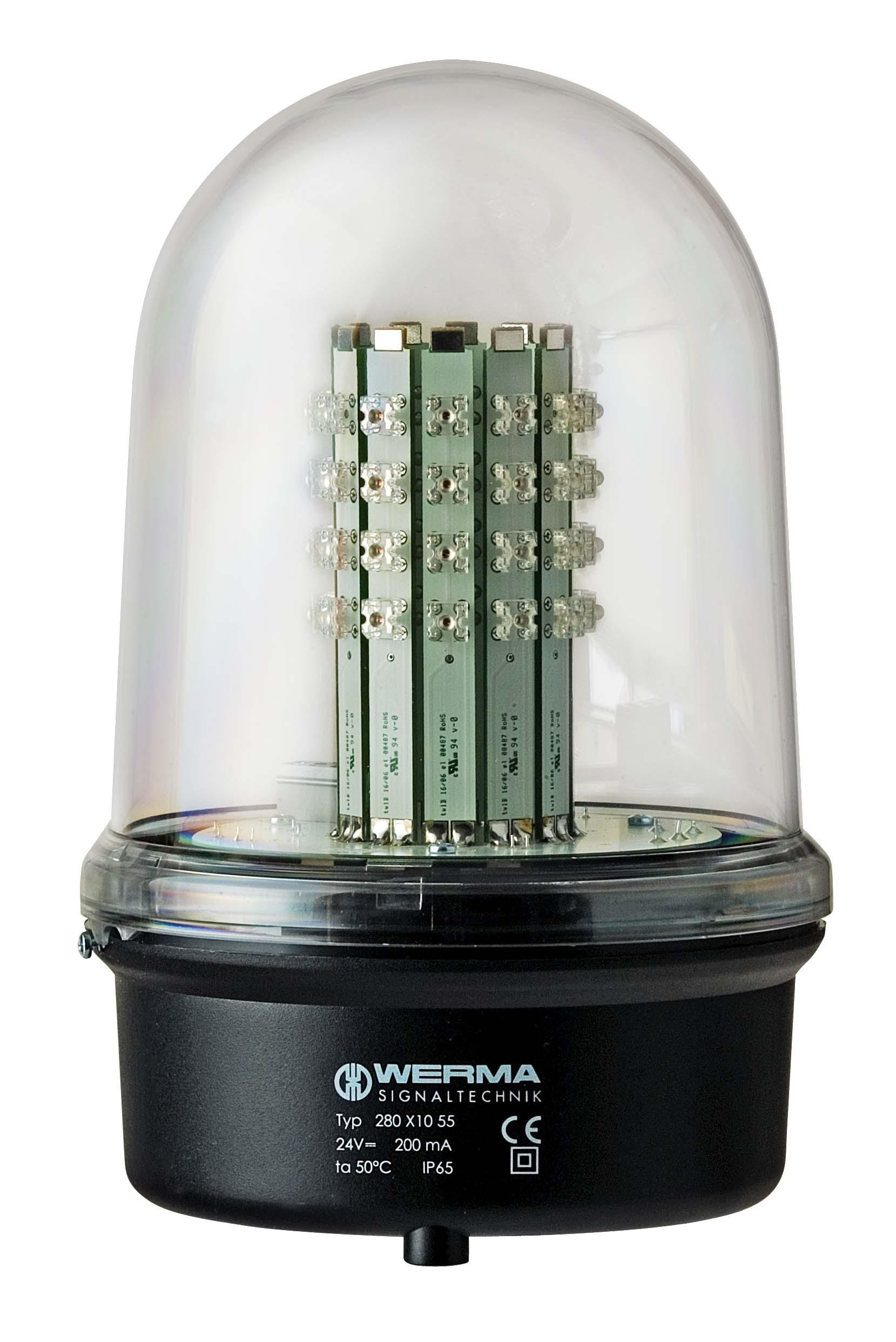 Werma 280 Series Red Continuous lighting Light Module, 12 → 50 V, Surface, LED Bulb