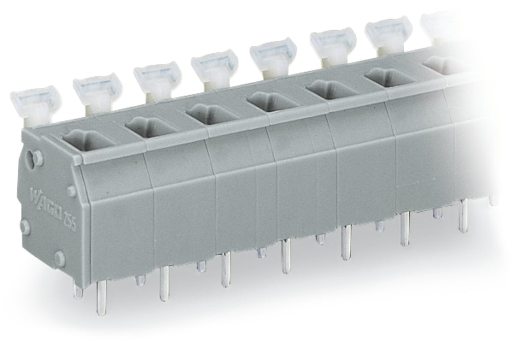 WAGO 255 Series PCB Connector, 2-Contact, 7.5/7.62mm Pitch, Through Hole Mount, 1-Row, Cage Clamp Termination
