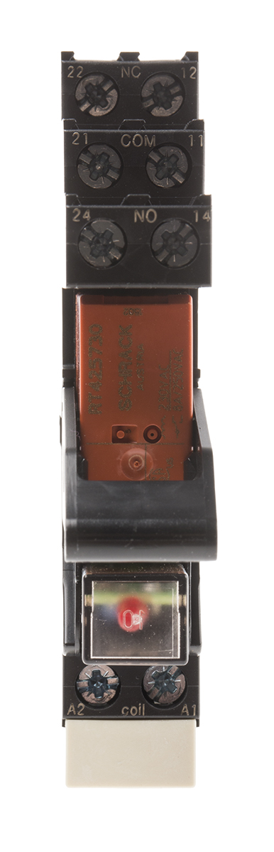 TE Connectivity DIN Rail Power Relay, 230V ac Coil, 8A Switching Current, DPDT