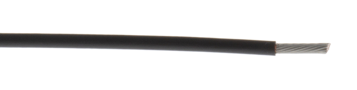 TE Connectivity Black 0.38 mm² Harsh Environment Wire, 22 AWG, 19/34, 100m, ETFE Insulation, 55A0111-22-0