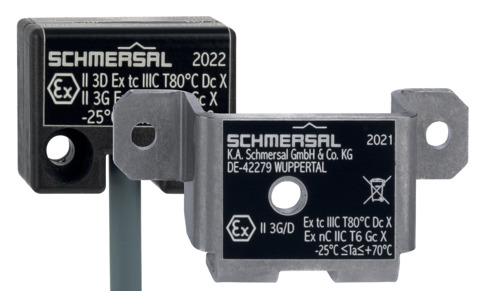 Schmersal EX-BNS 250 Series Flush Magnetic Non-Contact Safety Switch, 24V dc, Reinforced Thermoplastic Housing, NO/NC,