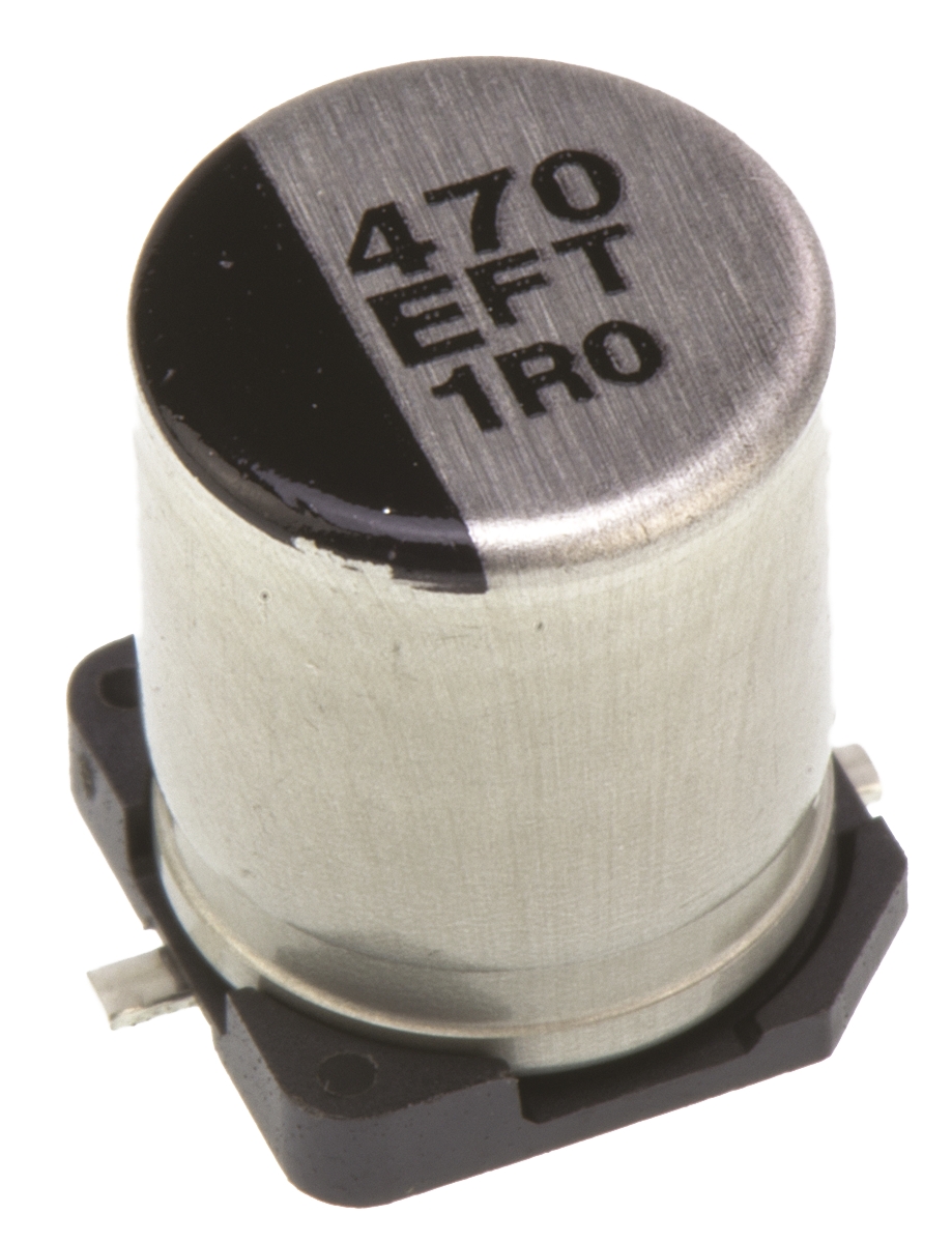Panasonic 470μF Aluminium Electrolytic Capacitor 25V dc, Surface Mount - EEEFT1E471AP