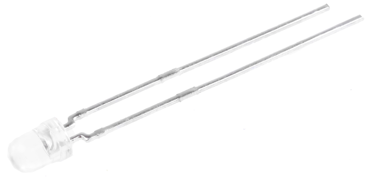 Vishay3 V Red LED 3mm Through Hole, TLHR4900