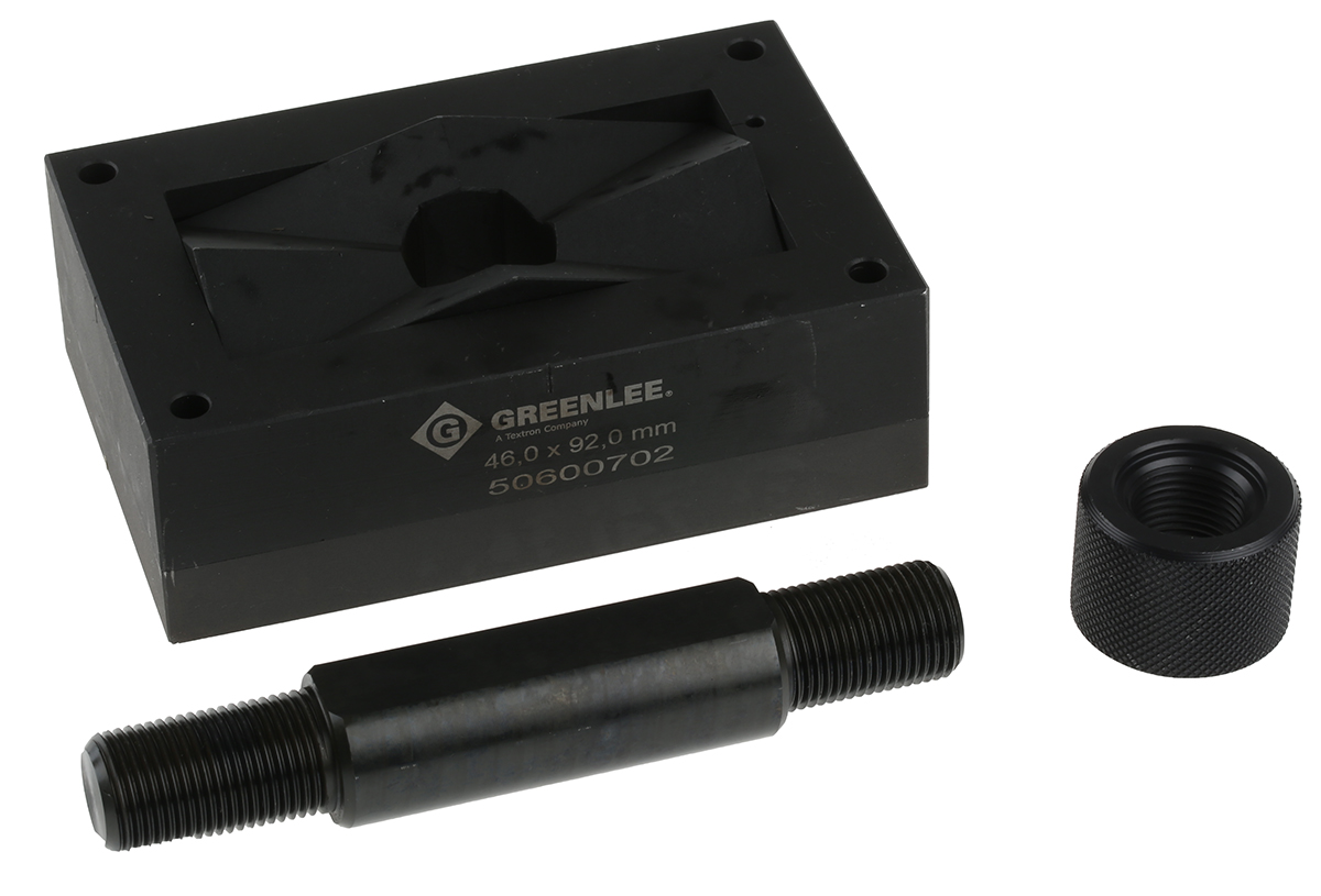 Greenlee Punch and Die Tool, 46 x 92mm, Rectangular, Hydraulic Operation