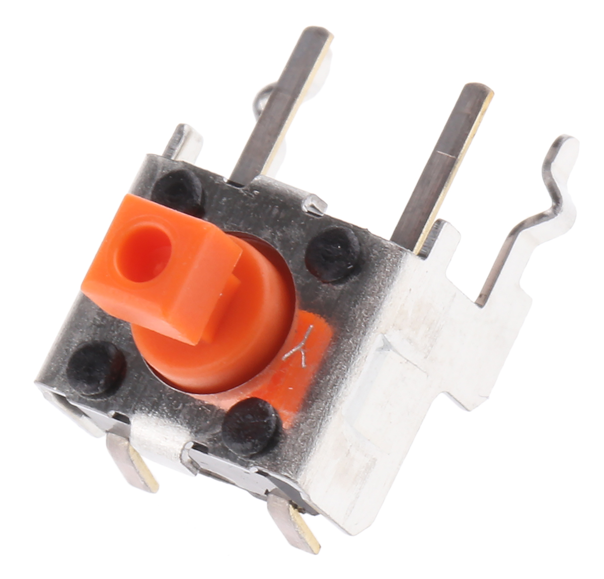 Omron Orange Plunger Tactile Switch, SPST 50 mA @ 24 V dc Through Hole