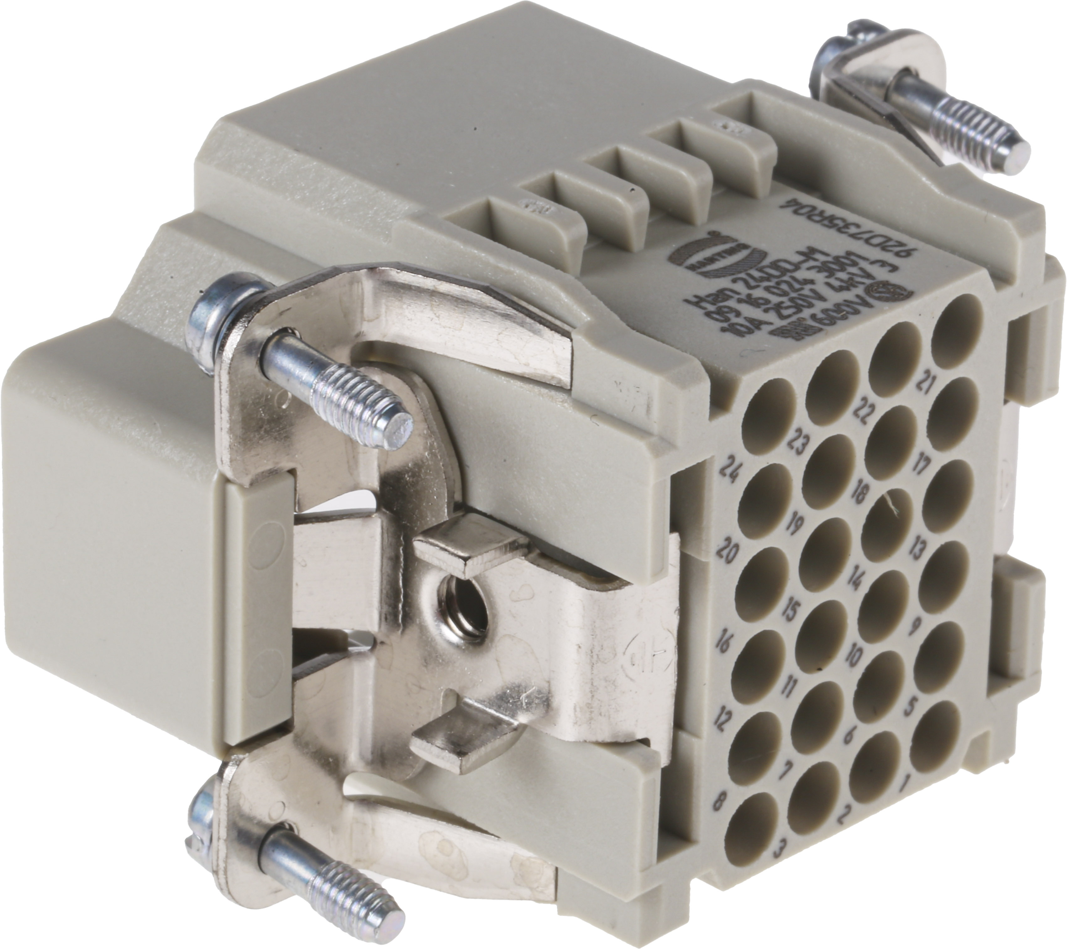 HARTING Heavy Duty Power Connector Module, 10A, Male, Han DD Series, 24 Contacts