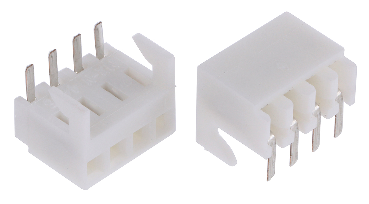Molex KK 254 Series Right Angle Through Hole Mount PCB Socket, 4-Contact, 1-Row, 2.54mm Pitch, Solder Termination