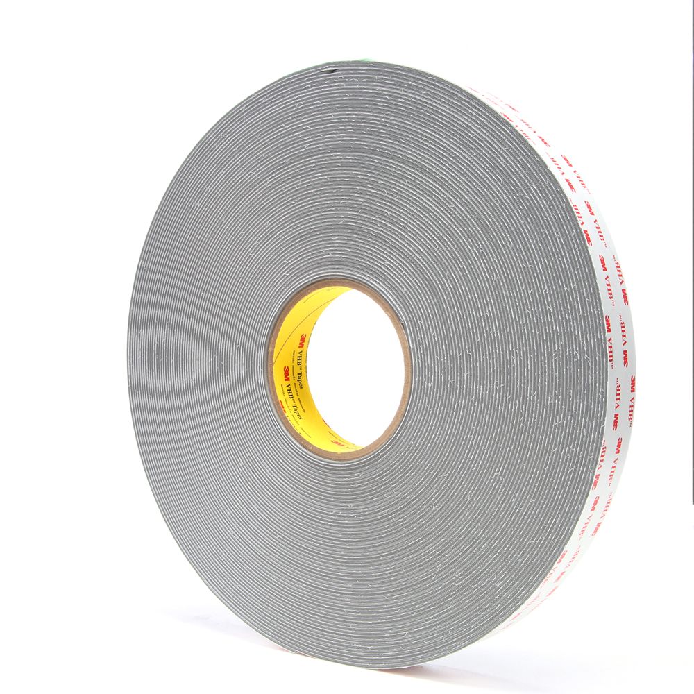3M 4956, 700007 Grey Foam Tape, 19.0mm x 33.0m, 1.60mm Thick