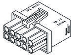 TE Connectivity, Mini-Universal MATE-N-LOK Male Connector Housing, 4.14mm Pitch, 14 Way, 2 Row