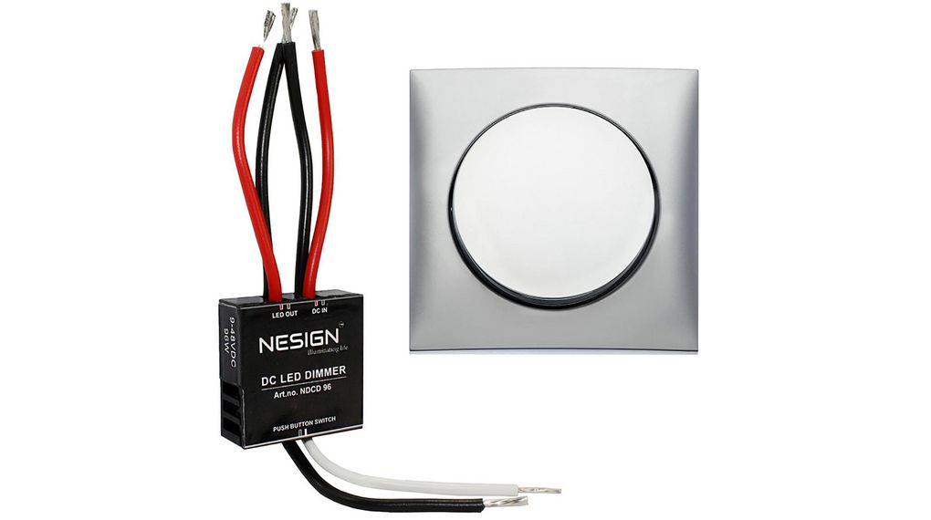 Berker 1 Gang Round Push Button Operator Dimmer Switch, 48V dc, 96W