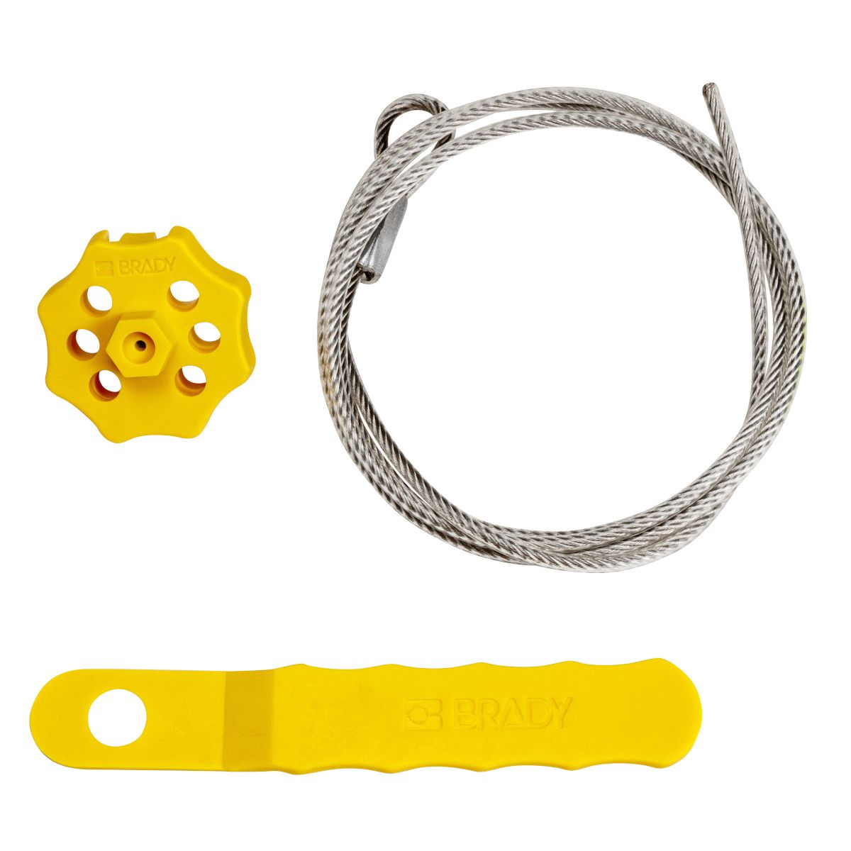 Brady Yellow 6-Lock Glass-Filled Nylon Cable Lockout Devices, 8.13mm Shackle