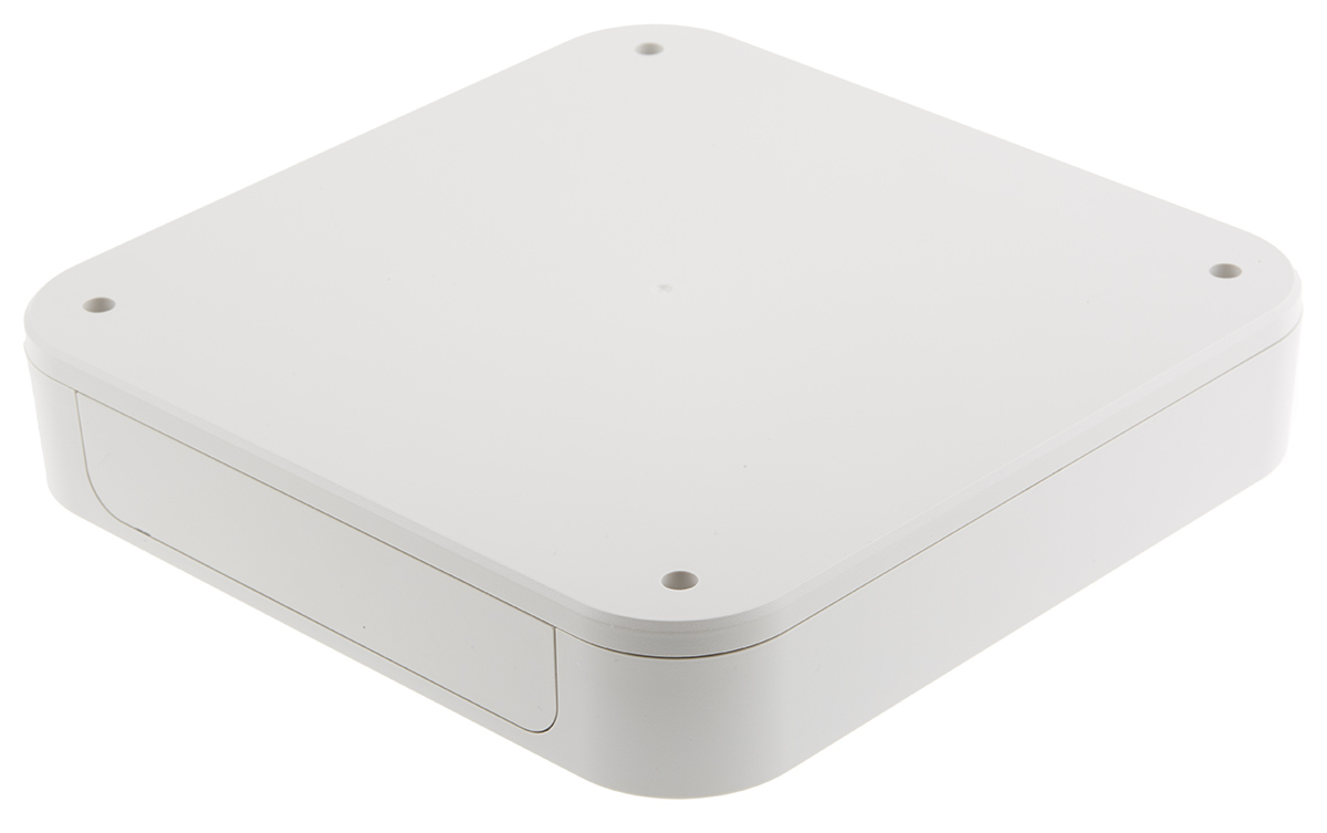Takachi Electric Industrial PF Series White ABS Enclosure, IP40, White Lid, 200 x 200 x 40mm
