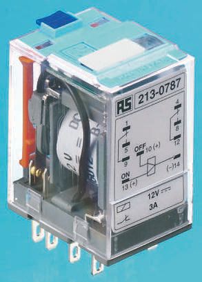 Releco Plug In Latching Power Relay, 115V ac Coil, 5A Switching Current, DPDT
