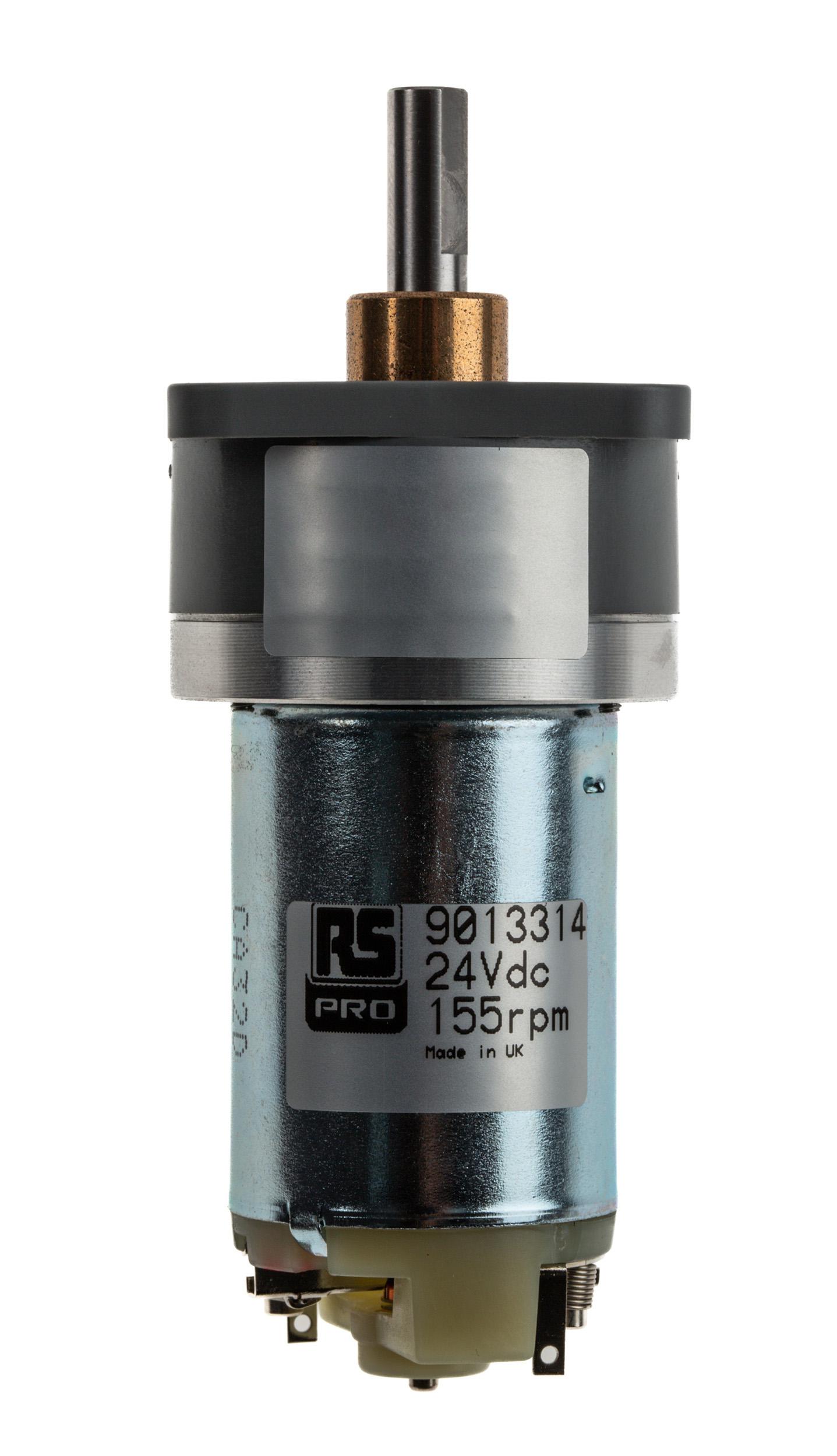 RS PRO Brushed Geared DC Geared Motor, 24 V dc, 10 Ncm, 155 rpm, 6mm Shaft Diameter