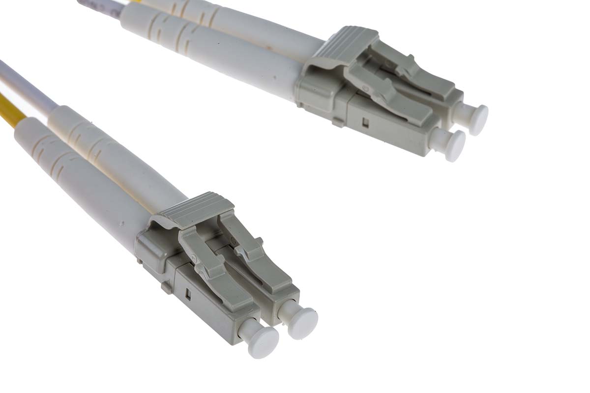 RS PRO LC to LC Duplex Multi Mode OM2 Fibre Optic Cable, 50/125μm, Orange, 10m