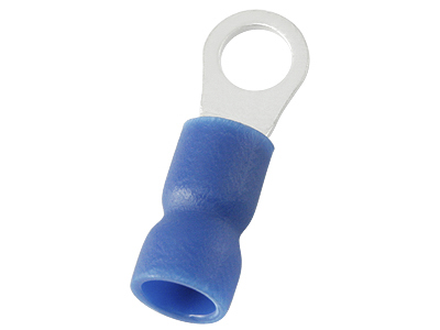 RS PRO Insulated Ring Terminal, 4.3mm Stud Size, 1.5mm² to 2.5mm² Wire Size, Blue