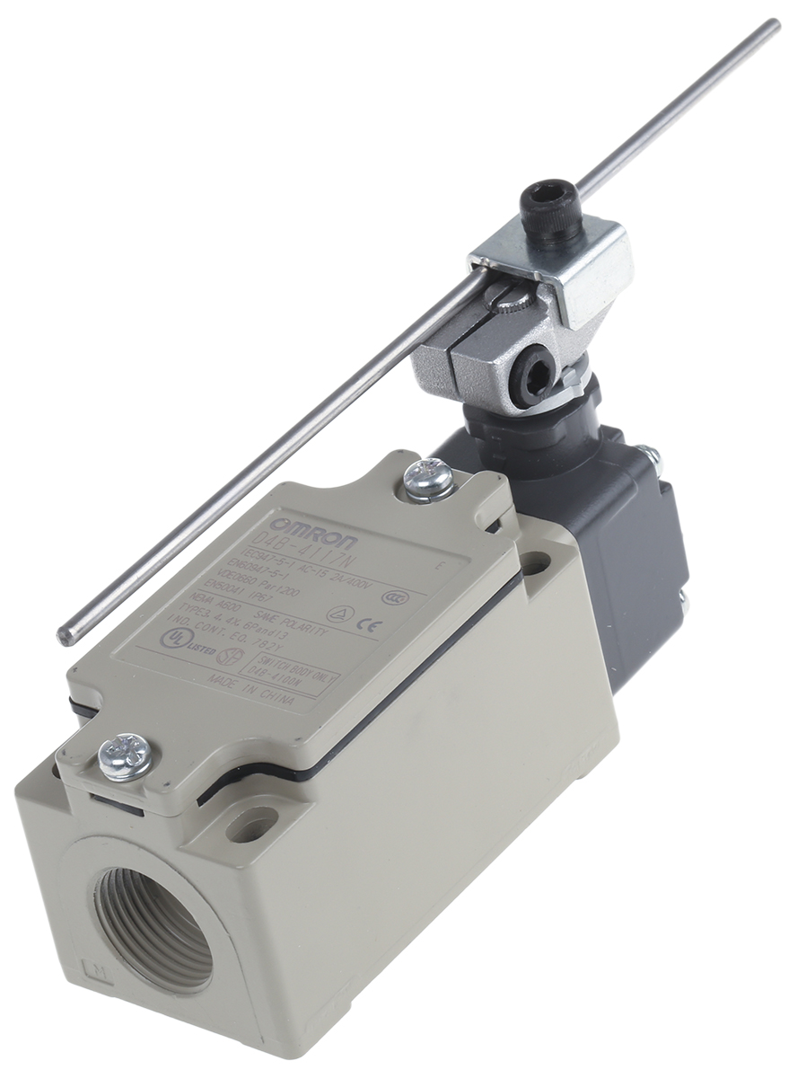 Omron D4B-N Series Rod Limit Switch, 1NC/1NO, DPST, Aluminium Housing