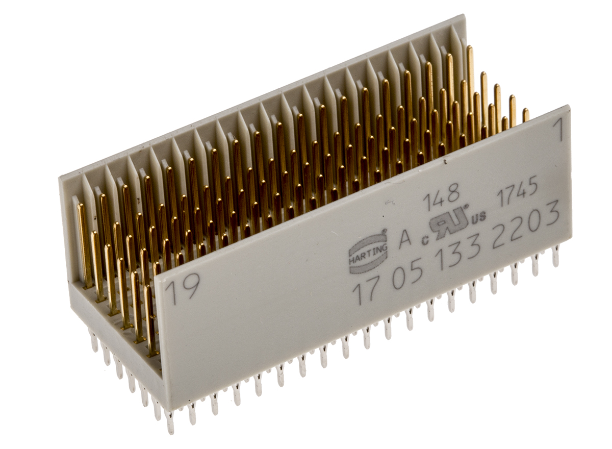 HARTING, Har-Bus HM 2mm Pitch Backplane Connector, Male, Straight, 7 Row, 133 Way