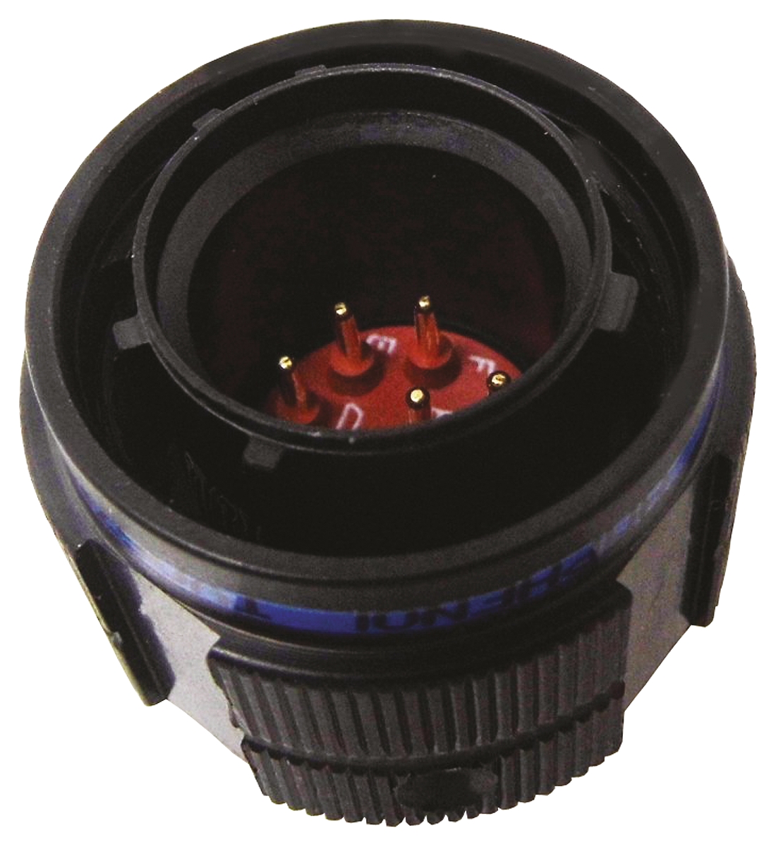 Amphenol Limited, TV, Copper Alloy 3 Way Cable Mount MIL Spec Circular Connector PlugBlack, Pin Contacts,Shell Size 09,