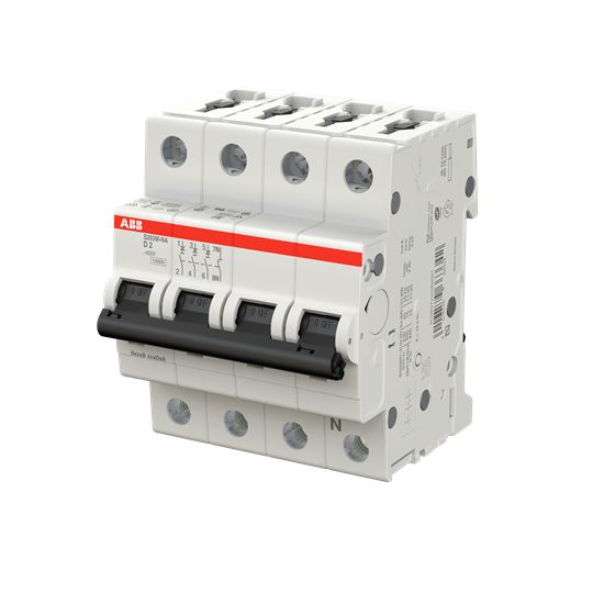 ABB System Pro M Compact S200M MCB, 3+N, 2A Curve D, 400V AC, 125V DC, 15 kA Breaking Capacity