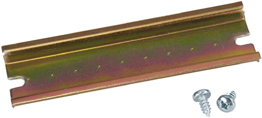 RS PRO Steel Perforated DIN Rail, Top Hat Compatible, 134mm x 35mm x 8mm