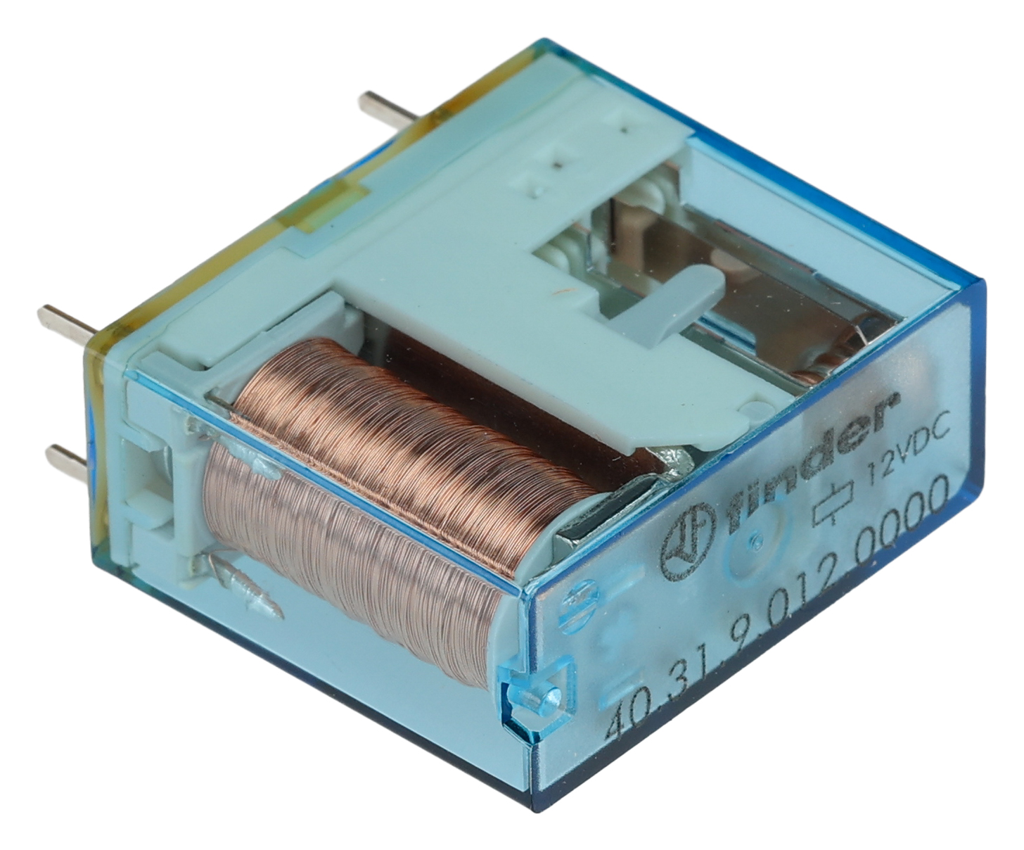 Finder PCB Mount Power Relay, 12V Coil, 10A Switching Current, SPDT