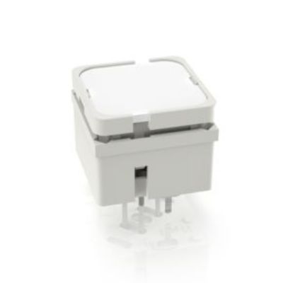 RAFI White Momentary Tactile Switch, 1 NO 250mA 15mm PCB