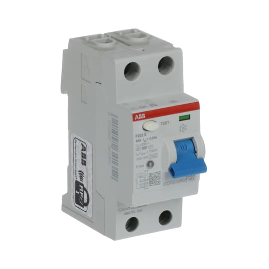 ABB F200 RCCB, 40A, 2 Pole, 30mA, Type B, 230V