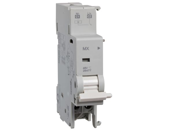 Schneider Electric Shunt trip for use with Multi 9 C60 C60BP, Multi 9 C60 C60BPR, Multi 9 C60 C60SP, Multi 9 C60H-DC,