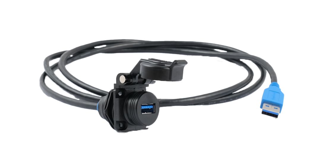 Amphenol Socapex Straight, Panel Mount, Female to Male- Dual Port Type USB A USB 3.2 IP54 USB Connector