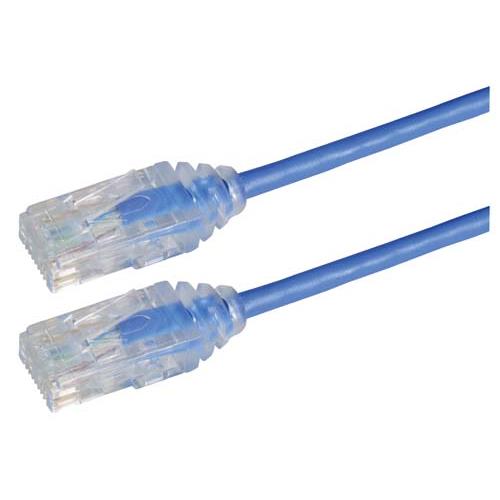 L-ComTRD, 1ft Cat6, Blue RJ45 to Male RJ45 Male Unshielded, Terminated PVC Sheath