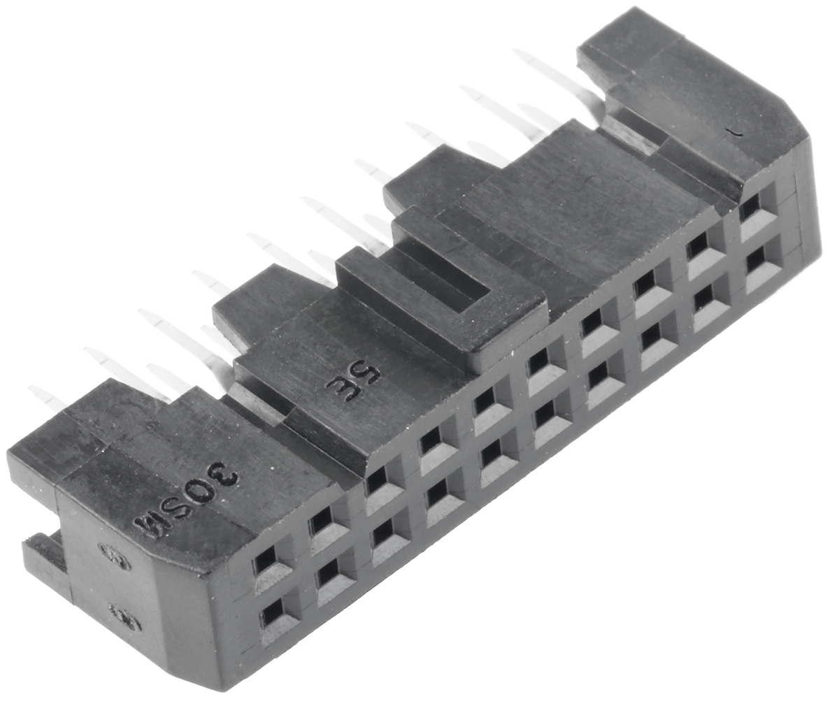 Hirose HIF3FB Series Straight Through Hole Mount PCB Socket, 20-Contact, 2-Row, 2.54mm Pitch, Solder Termination