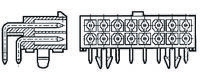 TE Connectivity Mini-Universal MATE-N-LOK Series Right Angle Through Hole PCB Header, 24 Contact(s), 4.14 mm Pitch, 2