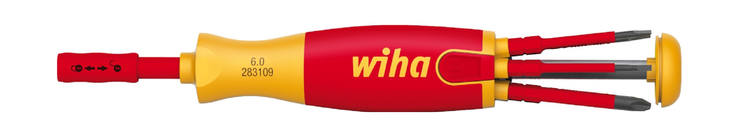 Wiha Phillips, Slotted Bit Holder Screwdriver, 6-Piece