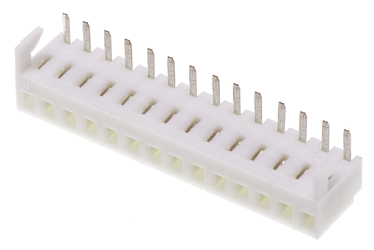Molex KK 254 Series Right Angle Through Hole Mount PCB Socket, 14-Contact, 1-Row, 2.54mm Pitch, Solder Termination